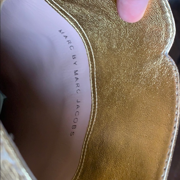 Marc by Marc Jacobs Gold leather Moto Boots - Picture 7 of 7